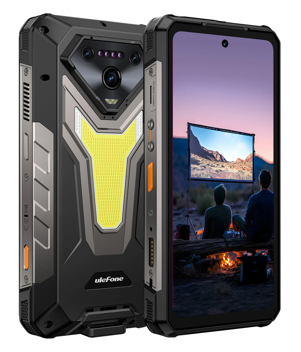 ULEFONE smartphone Armor 34 Pro Plus με βιντεοπροβολέα, 6.95", 5G, 16/512GB, 25500mAh, IP68/IP69K/MIL-STD-810H, μαύρο