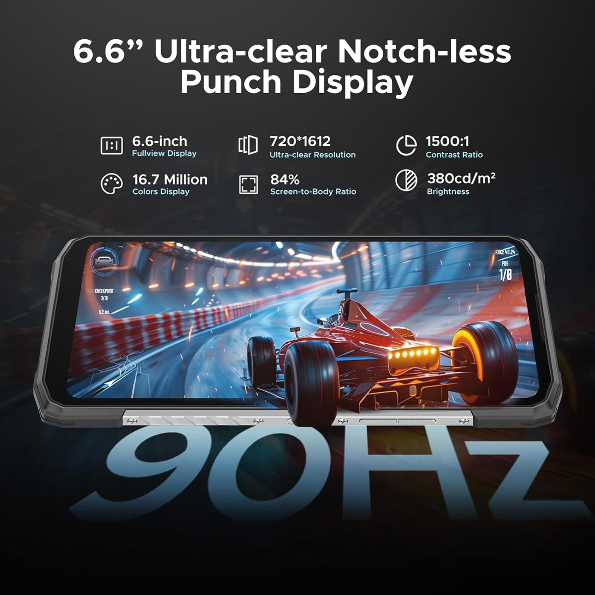 DOOGEE smartphone Blade10 Power, 6.6", 8/128GB, 10300mAh, IP68/IP69K/MIL-STD-810H, μαύρο - Image 2