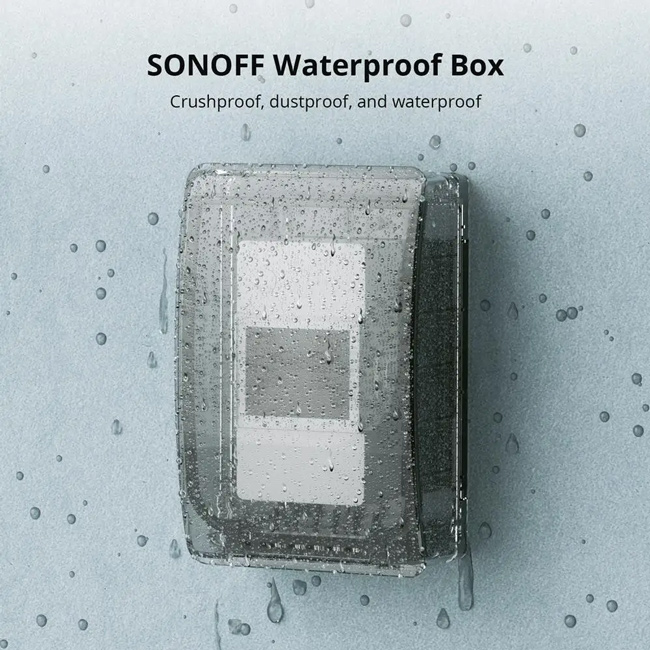 SONOFF θήκη για smart διακόπτες BOX-R2, αδιάβροχη, διάφανη - Image 2
