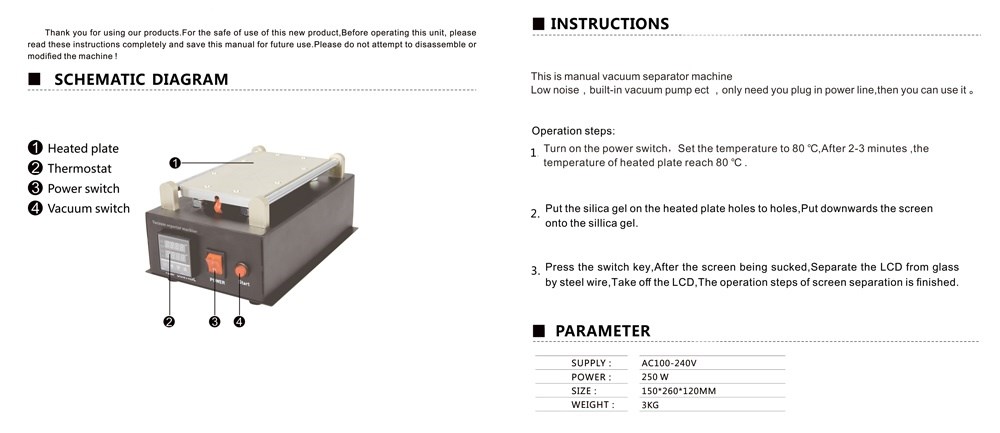 BEST Vacuum Seperator B-988, Temp control, 19 x 11 - Image 2