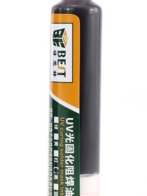 BEST PCB Repairing UV Solder mask ink BST-UVH900, 10cc, μαύρο