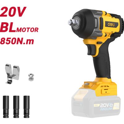 DELI κρουστικό μπουλονόκλειδο μπαταρίας DC234Z, Brushless, 20V, 850N.m, 1/2"