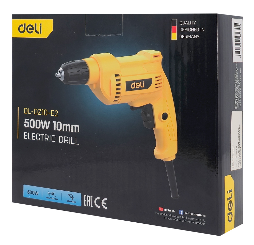 DELI ηλεκτρικό δράπανο DL-DZ10-E2, 500W, UK plug - Image 2