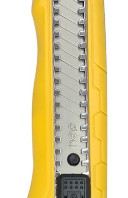 DELI πλαστικό κοπίδι με ασφάλεια DL003, 18mm, κίτρινο