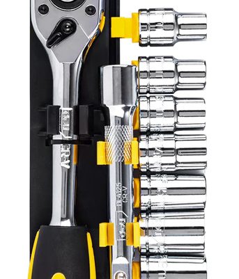 DELI σετ καστάνια με καρυδάκια DL2012T, 45 δόντια, 1/2", 254mm, 12τμχ