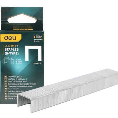 DELI συνδετήρες σχήματος Π DL238014-1 για καρφωτικό, 0.7x8x11.3mm, 1000τμχ