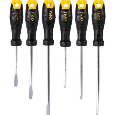 DELI σετ κατσαβίδια DL620006, 3x ίσια & 3x σταυρωτά, μαγνητικά, 6τμχ