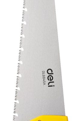 DELI πριόνι ξύλου DL6845A με εργονομική λαβή, 450mm, κίτρινο