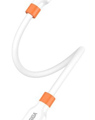 KAKUSIGA καλώδιο USB-C KSC-1024, σιλικόνης, 100W, 480Mbps, 0.25m, λευκό