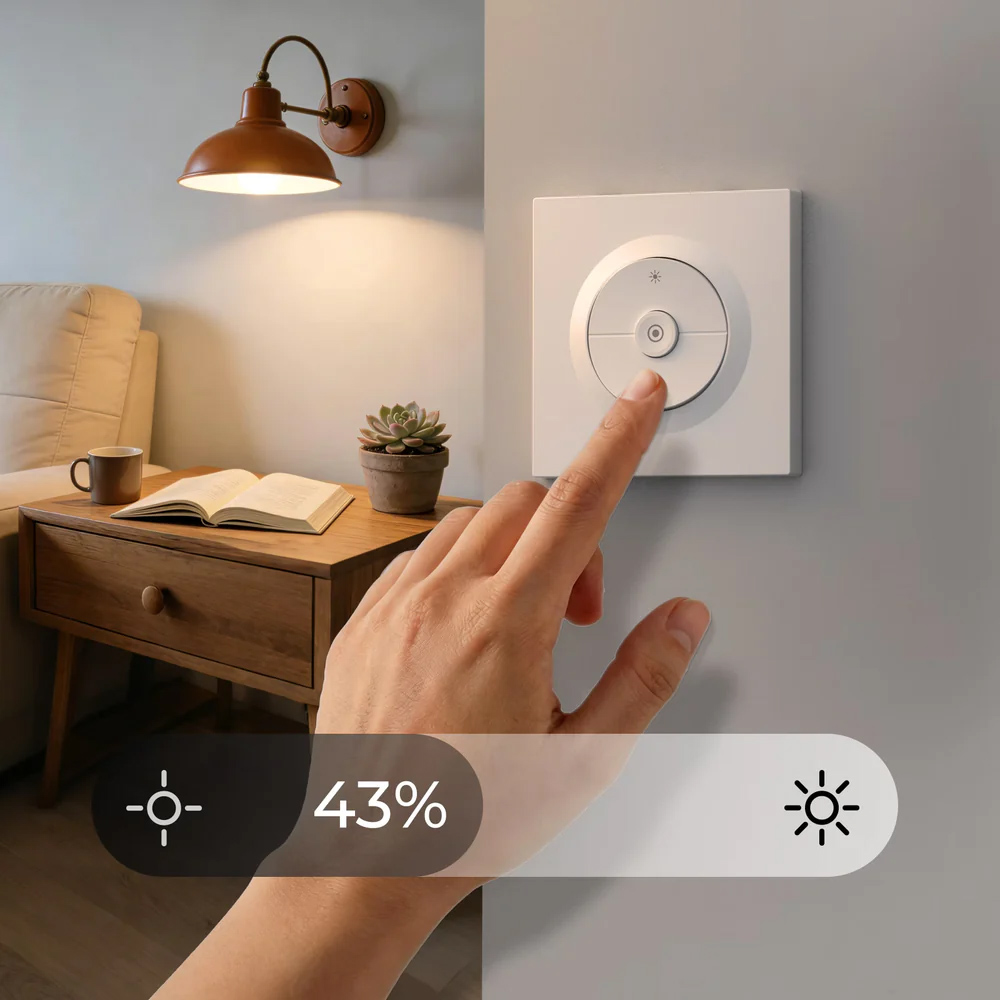 SONOFF smart επιτοίχιος διακόπτης dimmer Orb-DIM, WiFi, Matter, 400W, λευκός - Image 2