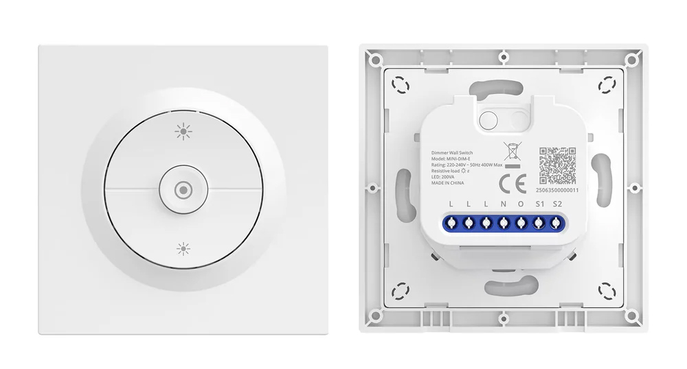 SONOFF smart επιτοίχιος διακόπτης dimmer Orb-DIM, WiFi, Matter, 400W, λευκός