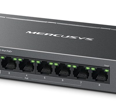 MERCUSYS Desktop Switch MS108GP, 8x 10/100/1000 Mbps, PoE+, V.1.20