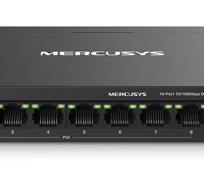 MERCUSYS desktop switch MS110P, 10x 10/100Mbps θύρες, PoE+, V1.0