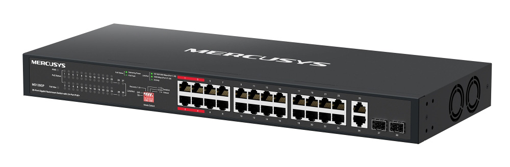 MERCUSYS rackmount switch MS128GP, 28x Gigabit θύρες, PoE+, V1.0 - Image 3