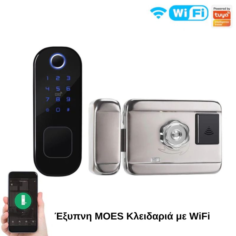 Moes WDL-R2-2 Έξυπνη Κλειδαριά WiFi Συρόμενων Θυρών για όλες τις πόρτες (Ξεκλείδωμα με: Fingerprint/Pin/Κλειδί/Εφαρμογή/Κάρτα) - Image 2