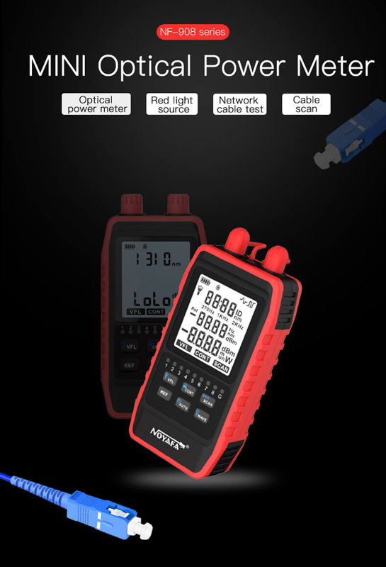 NOYAFA tester καλωδίων οπτικής ίνας NF-908L, 850-1625nm, -60~8dBm - Image 2
