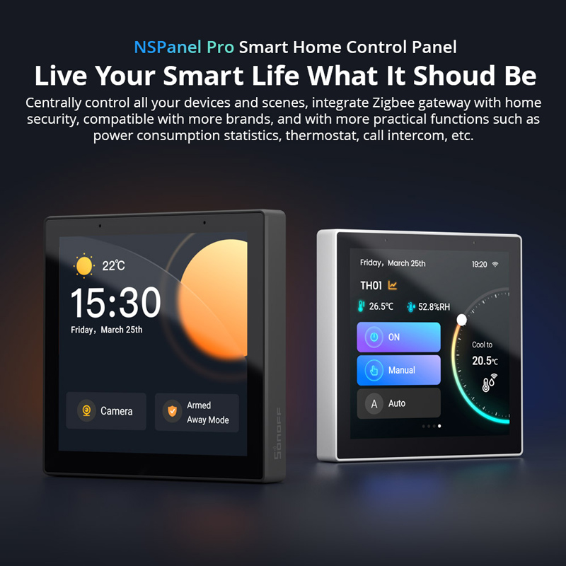 SONOFF smart panel ελέγχου NSPanel Pro, οθόνη αφής, Wi-Fi, Zigbee, λευκό - Image 2