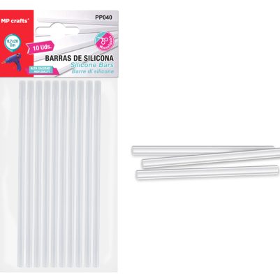 MP ράβδοι σιλικόνης PP040 για θερμοπίστολο, 7.1mm x 20cm, 10τμχ