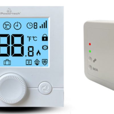 POWERTECH ψηφιακός θερμοστάτης χώρου PT-1046, αερίου, RF, λευκός