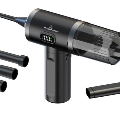 POWERTECH 2 σε 1 σκουπάκι χειρός & air duster PT-1576, 50W, 3600mAh, μαύρο