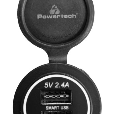 POWERTECH πρίζα USB για σκάφη & οχήματα PTL-003, 2x USB, 24W, IP65