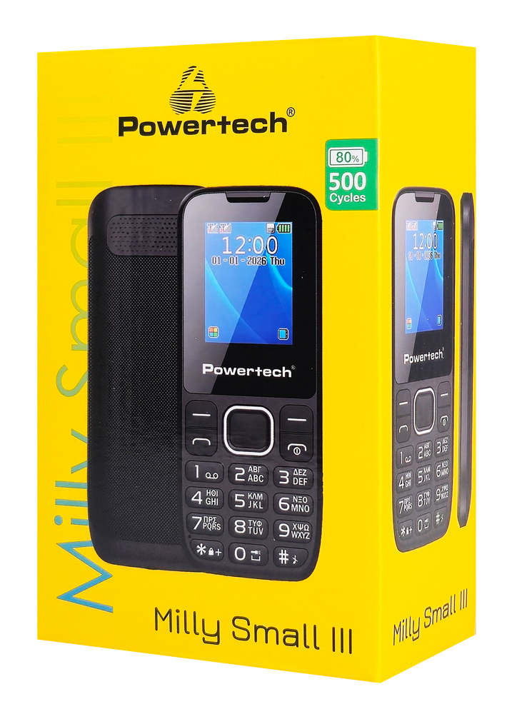 POWERTECH κινητό τηλέφωνο Milly Small III, 1.77", dual SIM, χωρίς κάμερα, μαύρο - Image 3