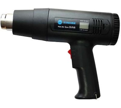 SUNSHINE πιστόλι θερμού αέρα RS-1800D, 2 ταχύτητες, LCD, 1800W, μαύρο