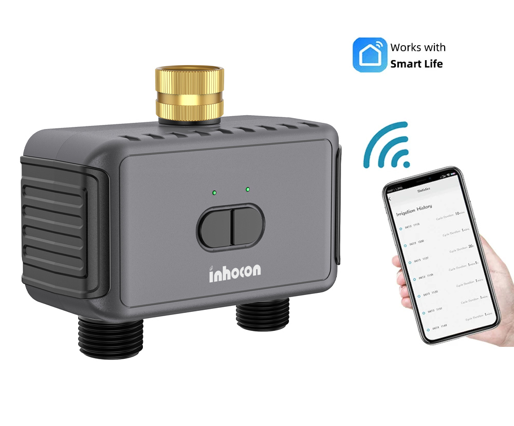 INHOCON smart προγραμματιστής ποτίσματος SGW08W, 2 θέσεων, WiFi, IP55 - Image 2
