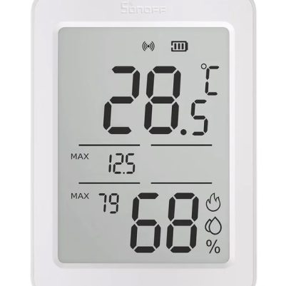 SONOFF smart θερμόμετρο & υγρασιόμετρο AirGuard TH, έως 60°C, ZigBee 3.0 & Bluetooth, λευκό