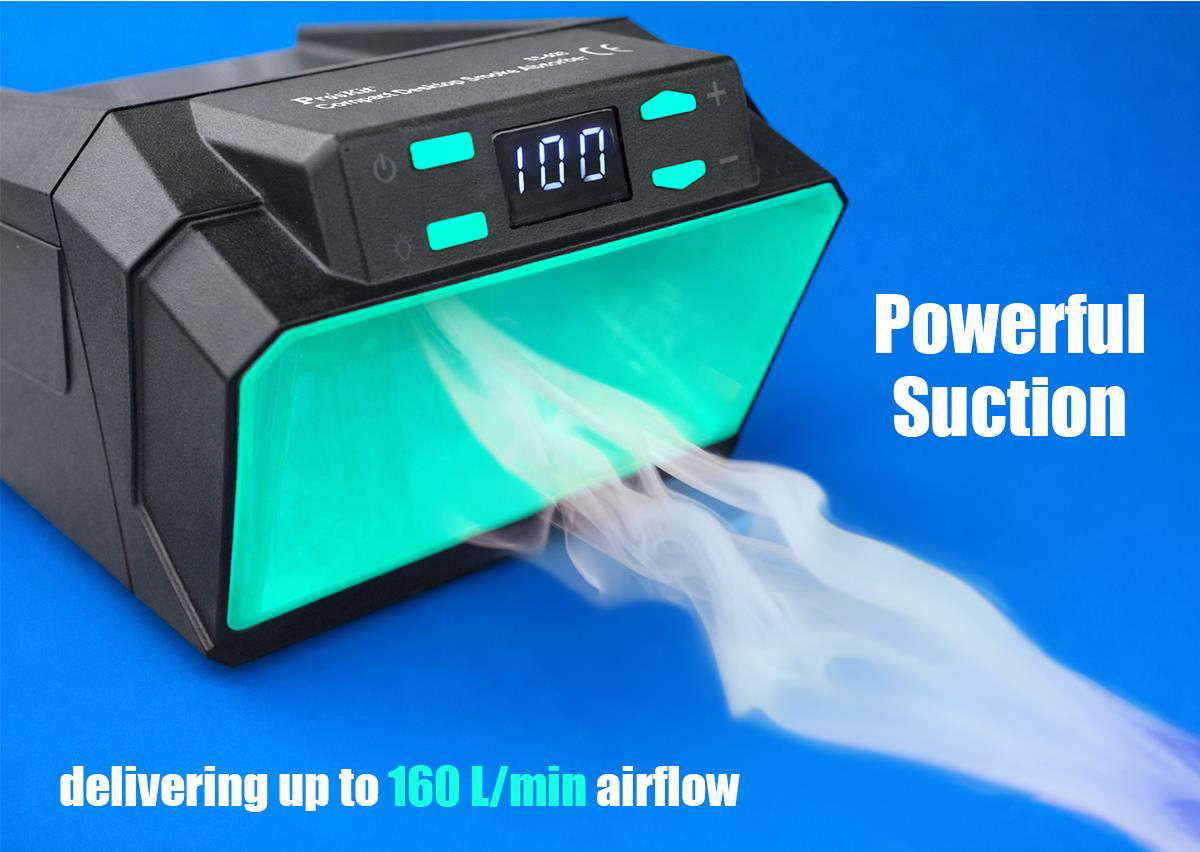 PROSKIT σταθμός απορρόφησης καπνού SS-598F, 24W, 160L/min, με φίλτρο HEPA & άνθρακα - Image 2
