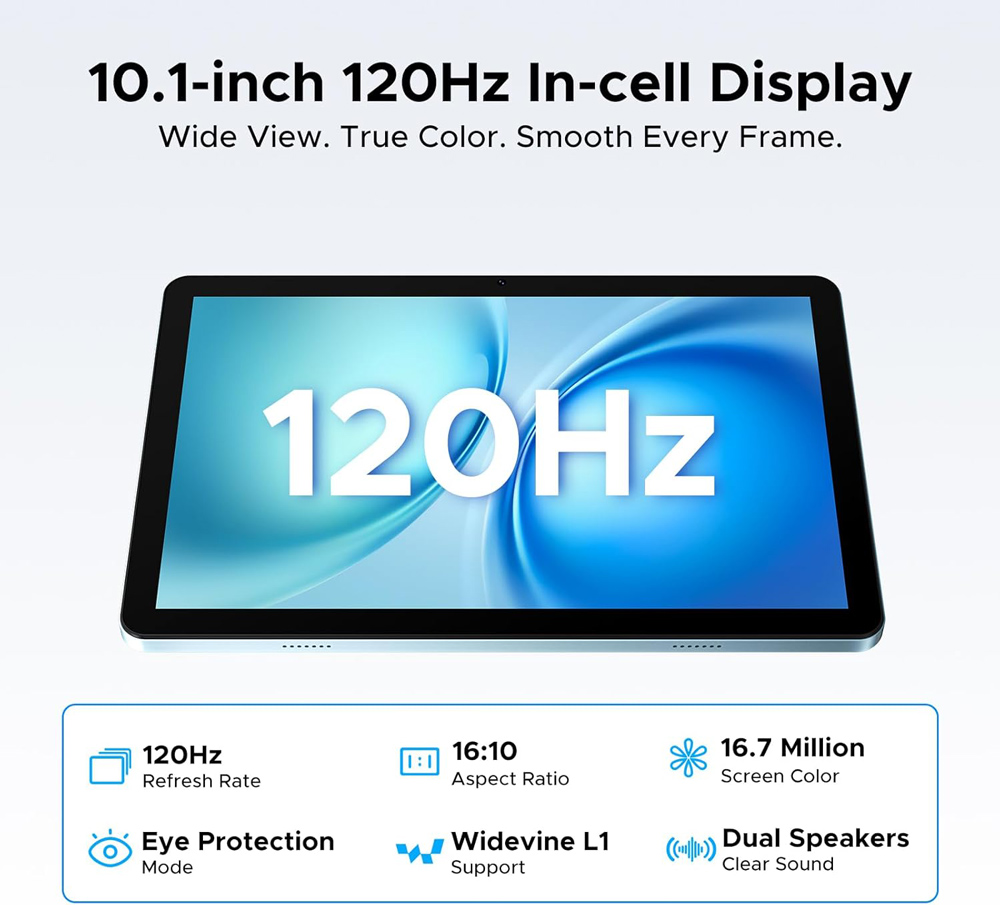 DOOGEE tablet Tab G5, 10.1", 3/128GB, 4G, Android 16, 7500mAh, μπλε - Image 3