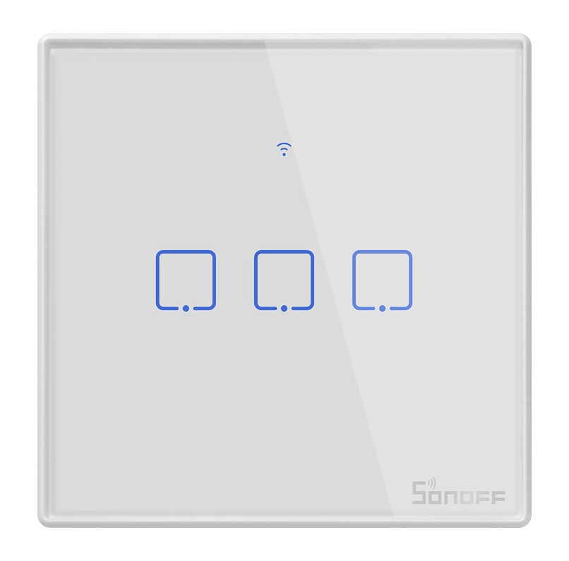 SONOFF smart διακόπτης ΤΧ-T2EU3C, αφής, Wi-Fi, τριπλός, λευκός - Image 2