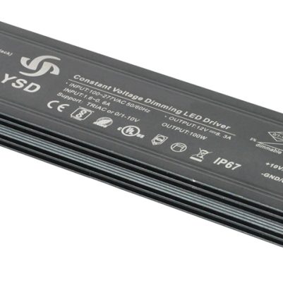 YSD τροφοδοτικό DC 100WUGF-12, 12VDC, 100W, 8.3A, IP67, dimmable