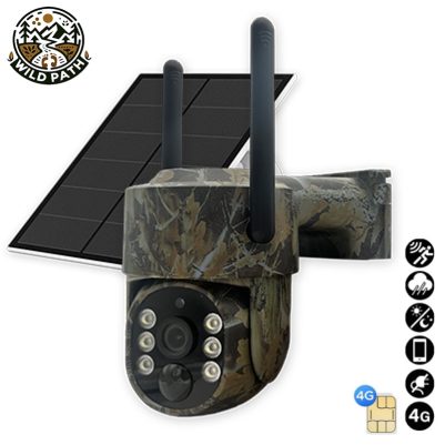 Wild Path Sentinel X4 4G LTE Solar Κάμερα Εξωτερικού Χώρου Περιστρεφόμενη 360​° (4MP/PIR/Ανίχνευση Κίνησης/Νυχτερινή Λήψη)