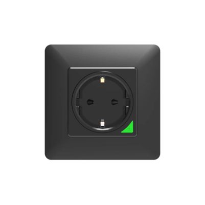 MOES WK-Y-EU-WH-MS Smart WiFi Χωνευτή Πρίζα Τοίχου (16Α) Μαύρη