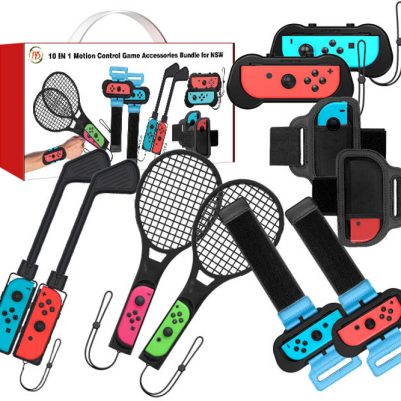 JYS NS215 Sports Bundle για Nintendo Switch 10 σε 1 (Armband/Τέννις/Γκολφ/Handle Grip/Leg Strap)