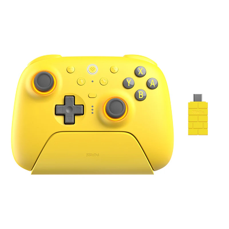 8BitDo Ultimate 2 Bluetooth Controller με Charging Dock για Windows / Switch Κίτρινο