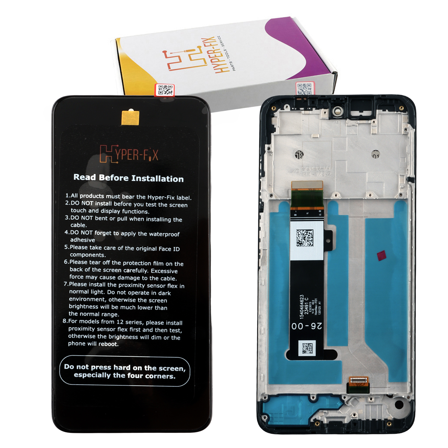 MOTOROLA MOTO G34 ΟΘΟΝΗ IPS + TOUCH SCREEN + LENS + FRAME HF-5D68C23723 BLACK HYPER-FIX SERVICE PACK