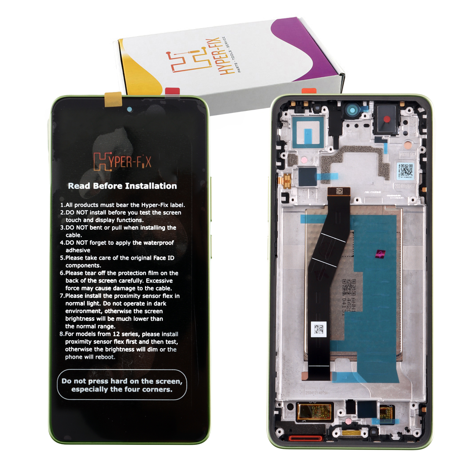 XIAOMI 14T 5G ΟΘΟΝΗ AMOLED + TOUCH SCREEN + LENS + FRAME HF-5600060N12A00 GREEN HYPER-FIX SERVICE PACK