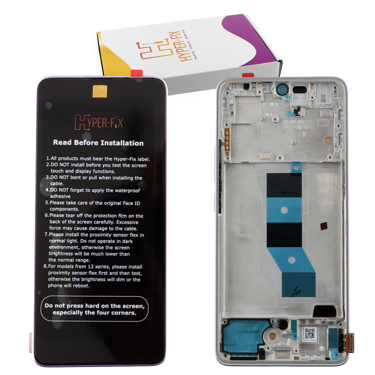 XIAOMI POCO M7 PRO 5G ΟΘΟΝΗ TFT + TOUCH SCREEN + LENS + FRAME HF-5600080O17P00 PURPLE HYPER-FIX SERVICE PACK