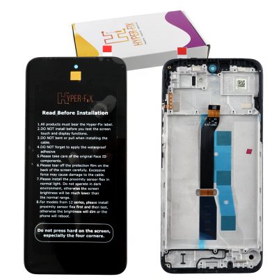 XIAOMI REDMI 15 5G ΟΘΟΝΗ IPS + (GLOBAL VERSION) TOUCH SCREEN + LENS + FRAME HF-56002100O19000 BLACK HYPER-FIX SERVICE PACK