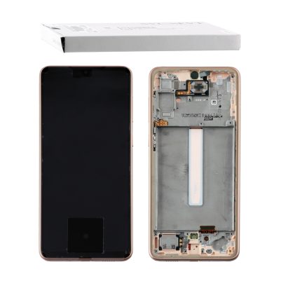 SAMSUNG A33 A336 ΟΘΟΝΗ AMOLED +TOUCH SCREEN + LENS + FRAME GH82-28143D ORANGE ORIGINAL SERVICE PACK
