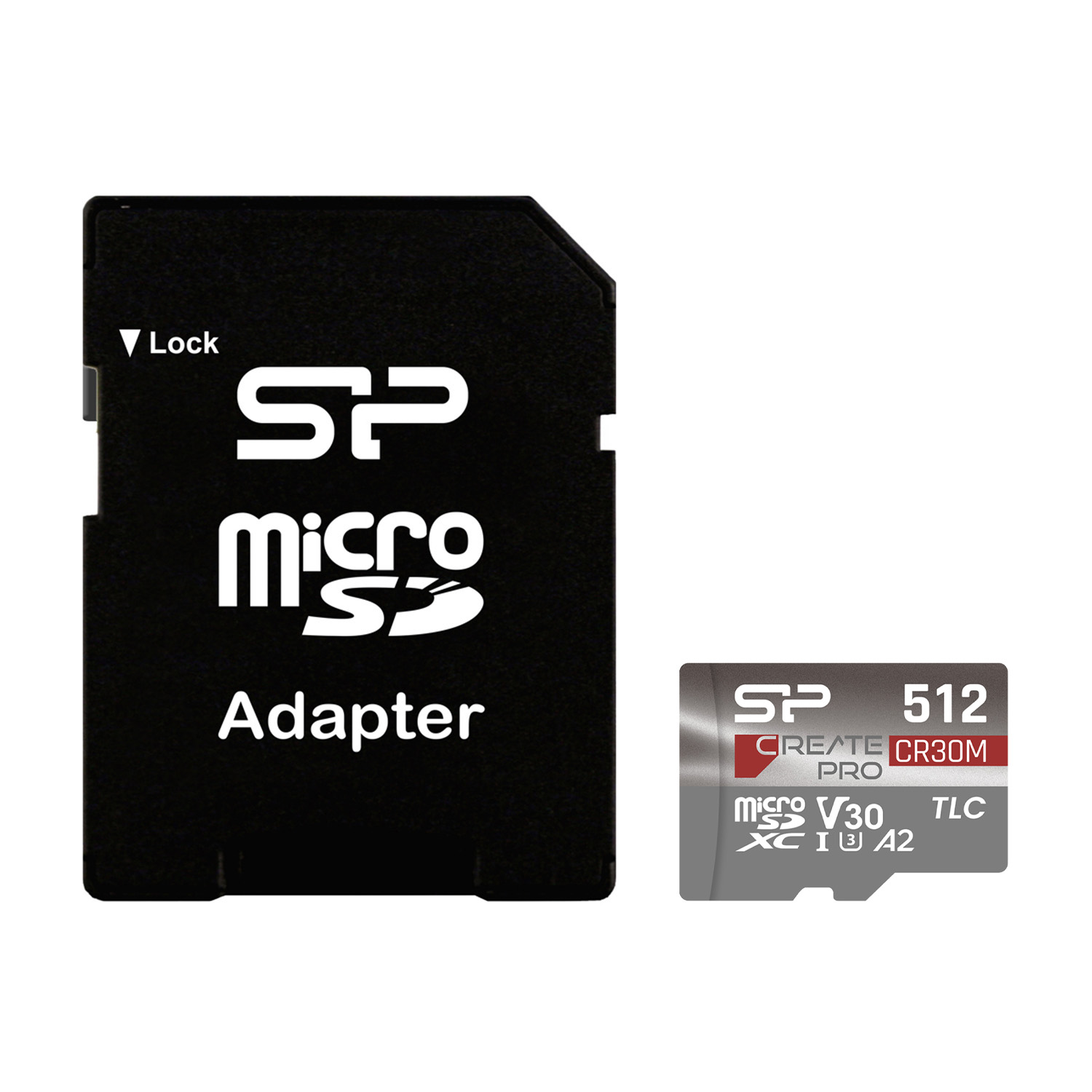 SILICON POWER micro SDXC 512GB CLASS 10 UHS-I U3 A2 V30 CREATE PRO DDR200/WA R170/W120 MB/S + SD ADAPTOR SP512GBSTXLA2V1CSP