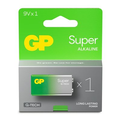 GP ΜΠΑΤΑΡΙΕΣ ΑΛΚΑΛΙΚΕΣ 9V 6LR61/6LF22 SUPER ALKALINE G-TECH +50% MORE POWER 1/BLISTER