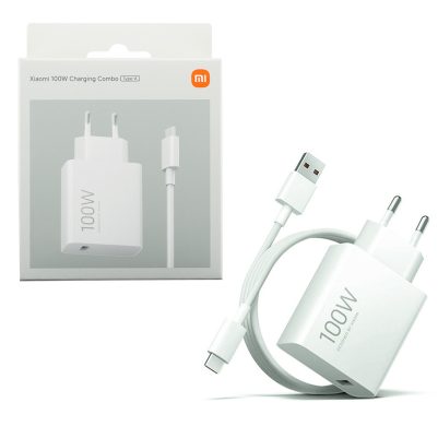 TRAVEL XIAOMI BHR095VEU GAN USB-A 20V/5A 100W + USB-A TO USB-C 3A WHITE PACKING OR