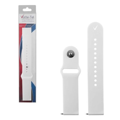 VOLTE-TEL VT111  ΛΟΥΡΑΚΙ ΡΟΛΟΓΙΟΥ ΣΙΛΙΚΟΝΗΣ UNIVERSAL 22mm WHITE