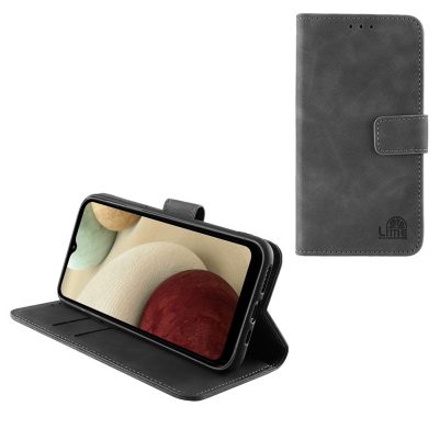 LIME ESSENTIAL ΘΗΚΗ SAMSUNG A12 A125/A12 NACHO A127 6.5in MAGNET BOOK STAND CLIP GREY