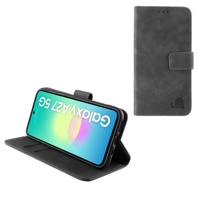 LIME ESSENTIAL ΘΗΚΗ SAMSUNG A27 5G A276 6.7in  MAGNET BOOK STAND CLIP GREY