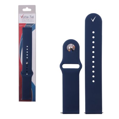 VOLTE-TEL VT111 ΛΟΥΡΑΚΙ ΡΟΛΟΓΙΟΥ ΣΙΛΙΚΟΝΗΣ UNIVERSAL 22mm DARK BLUE