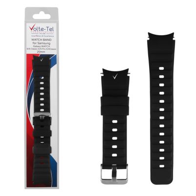 VOLTE-TEL VT117 ΛΟΥΡΑΚΙ ΡΟΛΟΓΙΟΥ ΣΙΛΙΚΟΝΗΣ SPORT SAMSUNG WATCH 6/6 CLASSIC/5/5 PRO/4/4 CLASSIC/3 BLACK ALL